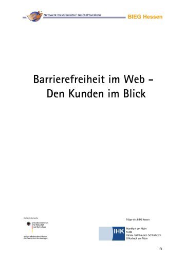 Leitfaden Barrierefreiheit im Web - Eccom.de