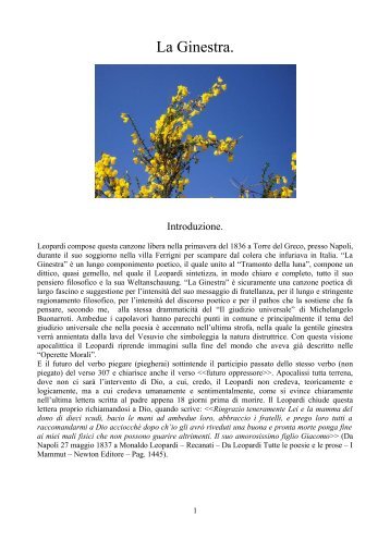 La Ginestra. - Biagio Carrubba