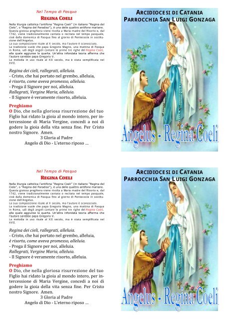 Preghiera Dell Angelus In Italiano
