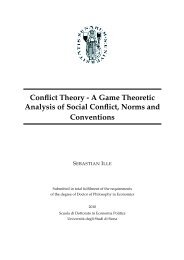 Conflict Theory - Dipartimento di Economia Politica