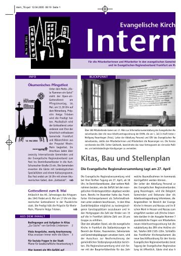 Ausgabe Nr. 76 - April 2005 - Evangelische Kirche Frankfurt am Main