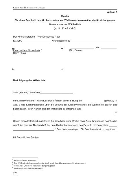 Kirchliches Amtsblatt - Rechtssammlung der Evangelisch ...