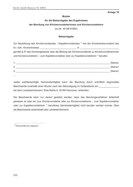 Kirchliches Amtsblatt - Rechtssammlung der Evangelisch ...