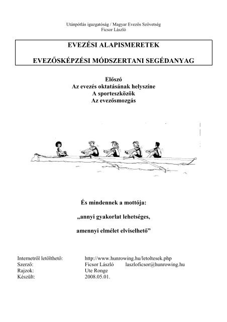 Módszertani segédanyag 2 - Magyar Evezős Szövetség