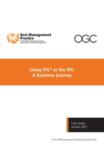 Using ITIL at the IRS: A business journey
