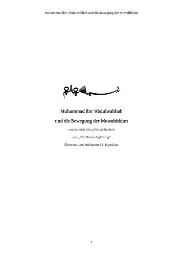 ibn_Abdulwahhab_und_die_Muwahhidun.pdf - Ahlu-Sunnah