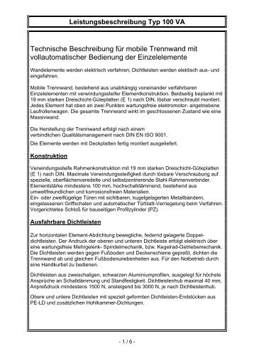 Technische Beschreibung f