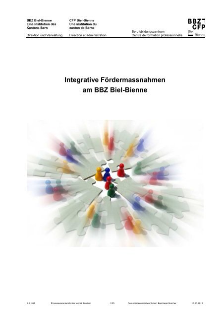 Konzept integrative Fördermassnahmen am BBZ Biel-Bienne