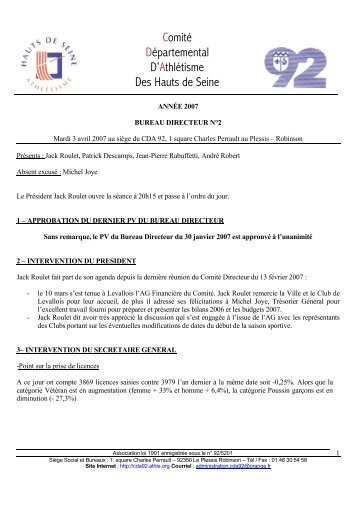 Comité Départemental D'Athlétisme Des Hauts de Seine