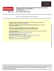 Coking- and Sintering-Resistant Palladium Catalysts Achieved ...