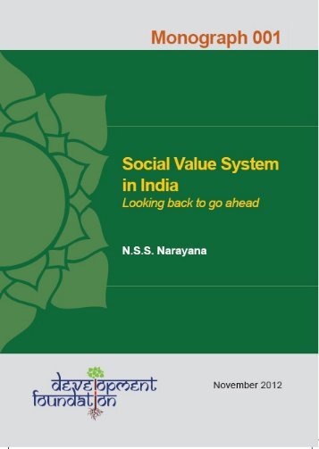 Social Value System in India: Looking back to go ahead - Devf.org