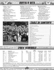 BUFFALO BITS 2004 SCHEDULE - Collegefootballdatadvds.com