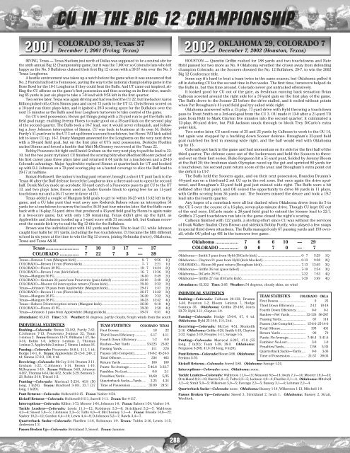 BUFFALO BITS 2004 SCHEDULE - Collegefootballdatadvds.com