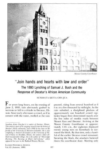 The 1893 Lynching of Samuel J. Bush and - NIU Digital Projects