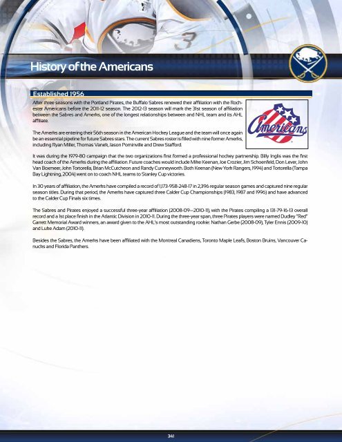 Buffalo Sabres 2012-13 Media Guide - NHL.com