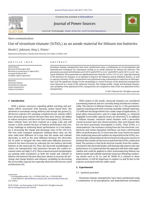 (SrTiO3) as an anode material for lithium-ion batteries