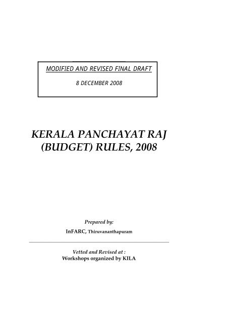 budget - Government of Kerala