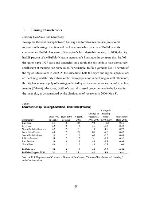 Residential Foreclosures in the City of Buffalo, 1990-2000 - Federal ...