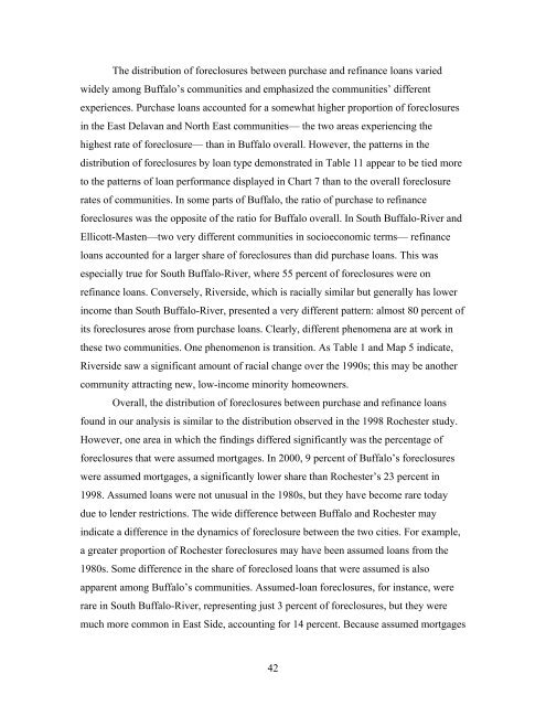 Residential Foreclosures in the City of Buffalo, 1990-2000 - Federal ...