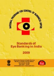 Standards of Eye Banking in India, 2009 - National Programme for ...