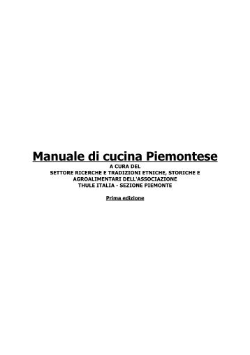 Manuale di cucina Piemontese - Thule Italia Piemonte