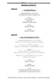 MENU A 27 € - hotel le provencal giens