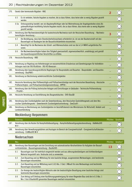 Compliance-Test Dezember 2012 - RACK rechtsanwaelte