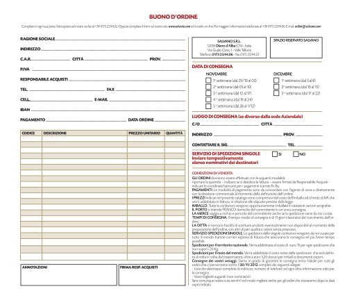 Scarica il catalogo di Natale 2012(Pdf) - Salvano Vini