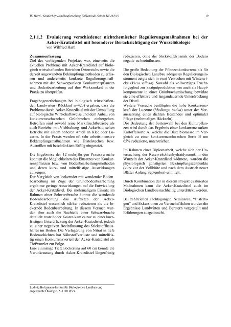 Sonderheft 255 Special Issue - Johann Heinrich von Thünen-Institut