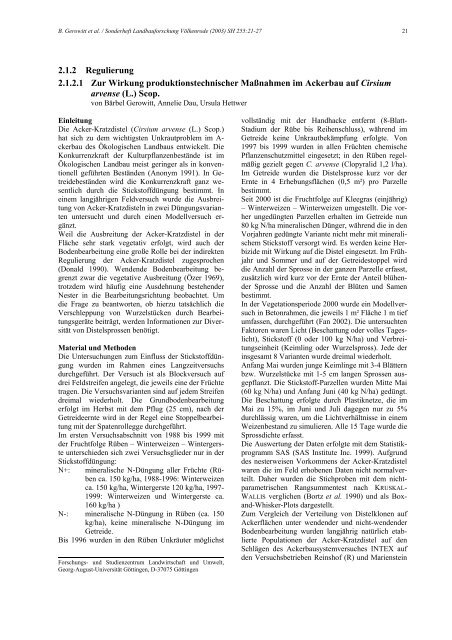 Sonderheft 255 Special Issue - Johann Heinrich von Thünen-Institut