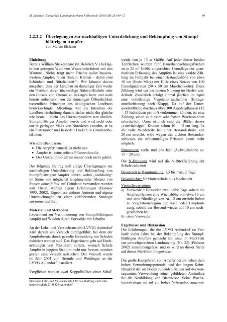 Sonderheft 255 Special Issue - Johann Heinrich von Thünen-Institut