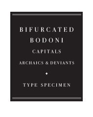 Bifurcated Bodoni typeface by Jon Melton