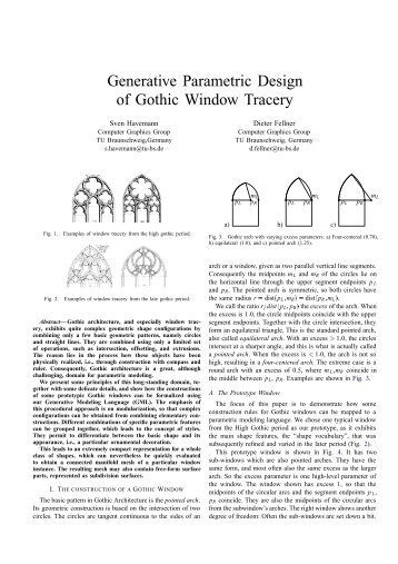 Generative Parametric Design of Gothic Window Tracery
