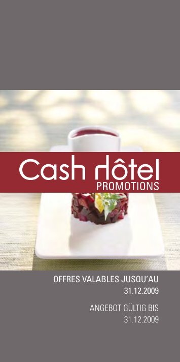 PROMOTIONS - Cash hôtel