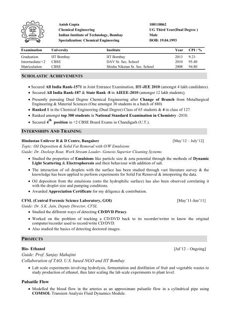 Anish Gupta_CV_wm.pdf - Chemical Engineering, IIT Bombay ...