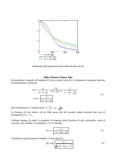 APPUNTI INTEGRATIVI PER IL CORSO DI TEORIA DEI CIRCUITI