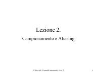 Lezione 2 - Campionamento e aliasing