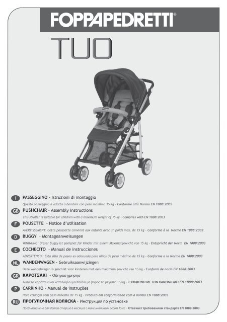 PASSEGGINO - Istruzioni di montaggio PUSHCHAIR ... - Babyzone