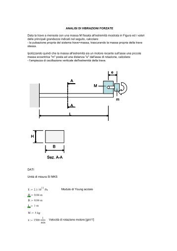 Mathcad - Vibrazioni forzate