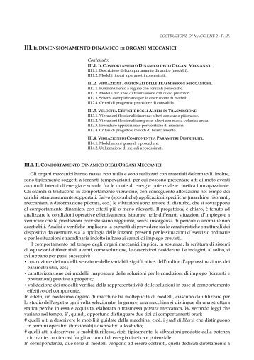 2. Dimensionamento dinamico - Meccanica e costruzione delle ...