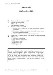 Lezione 13 - Regime sinusoidale e filtri - Elettrotecnica