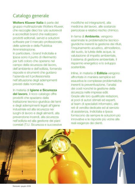 Catalogo generale Sicurezza e Ambiente - Indicitalia