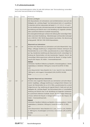 1 1.2 Lehmsteinwände - Claytec