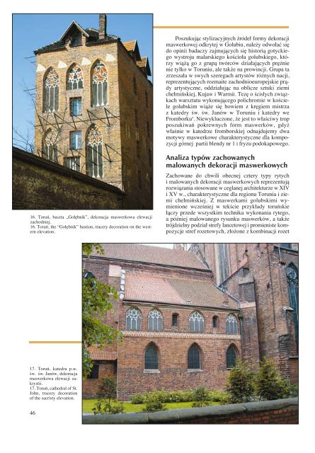 Gotyckie dekoracje malarskie elewacji kościoła parafialnego p.w. św ...