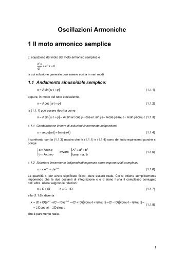 oscillatore armonico - infm udr padova