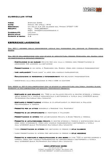 Curriculum vitae