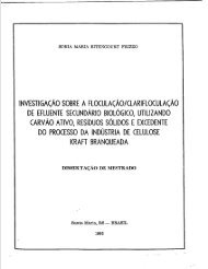 Investigação sobre a floculação/clarifloculação de efluente ...