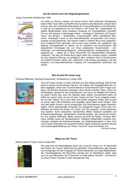 Literatur für Eltern und Betroffene (PDF, 297 KB)
