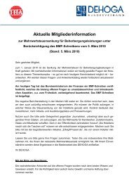 Aktuelle Mitgliederinformation - dehoga sb