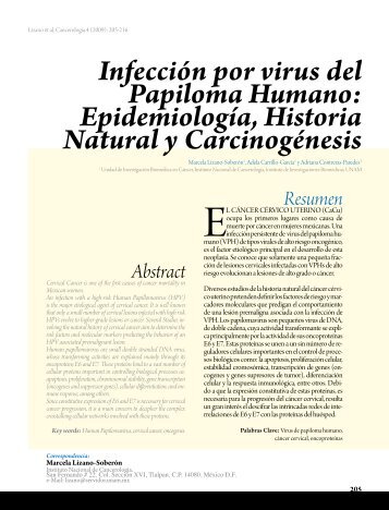 Infección por virus del Papiloma Humano - Instituto Nacional de ...